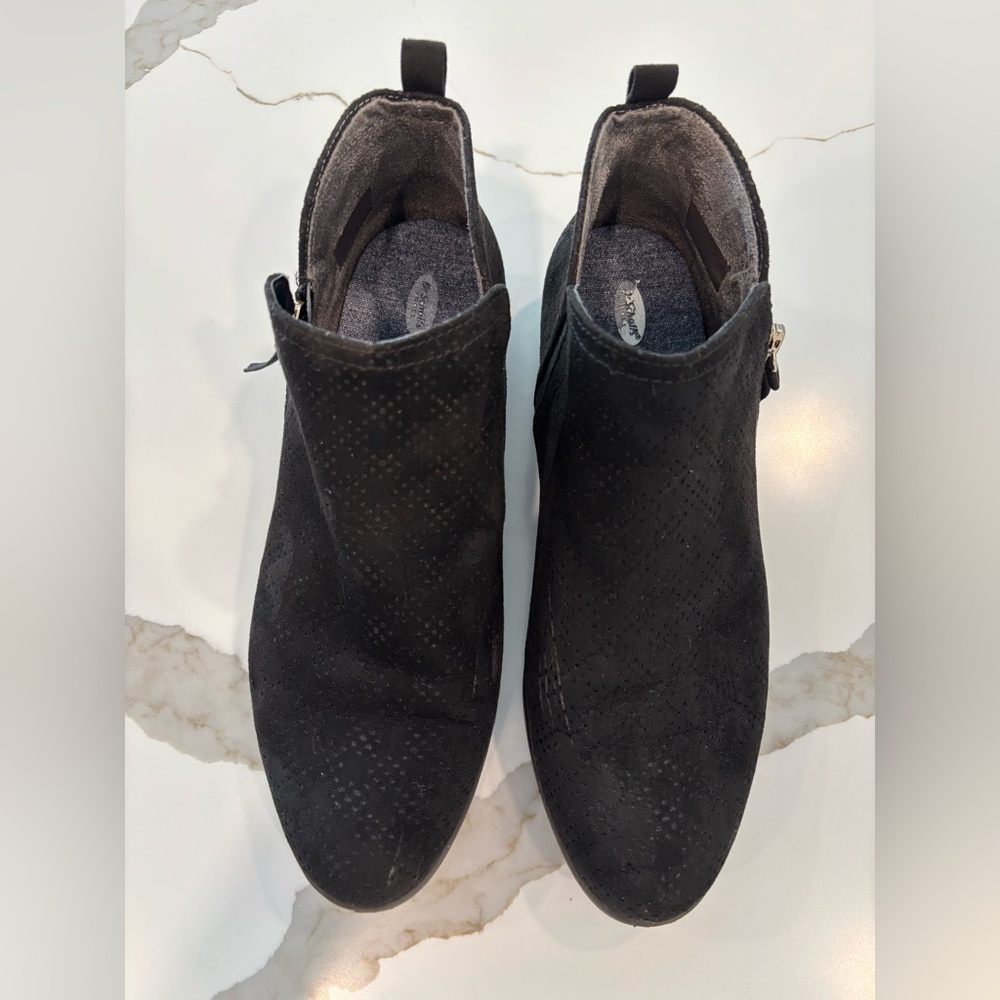 Dr. Scholl's Rate Zip Black Ankle Boots